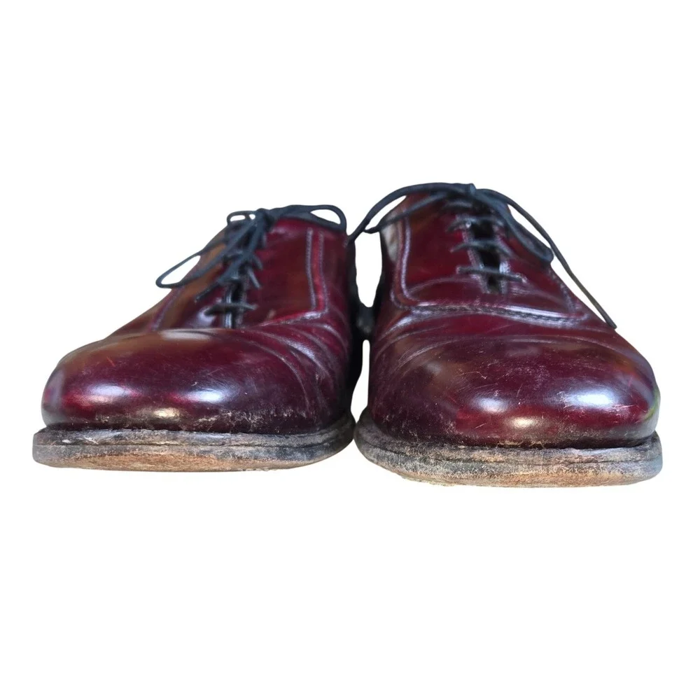 Allen Edmonds Classic Burgundy Leather Cap‎ Toe Oxford Dress Shoes Men 11.5B